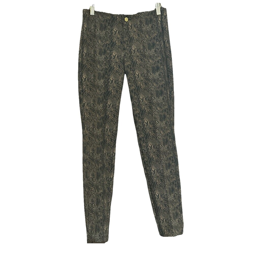 MAC Jeans Anna Trousers Women EU 34 / US 4 Brown Snake Print Stretch Dress Pants